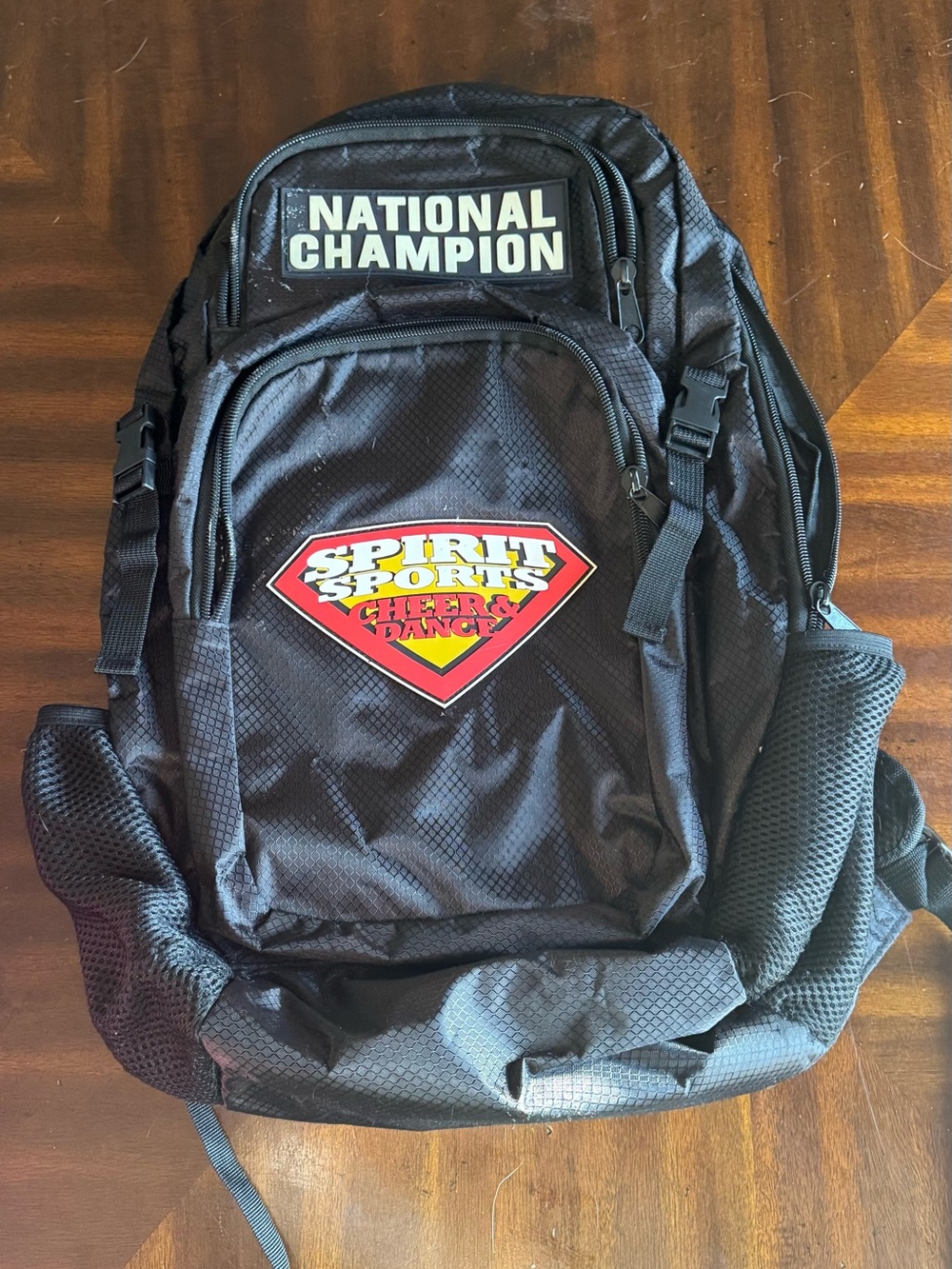 National Champion Black Women's Backpack with Spirit Sports Patch